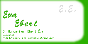 eva eberl business card